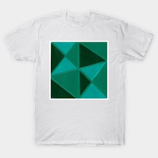 Inverted Green Geometric Abstract Acrylic Painting I T-Shirt